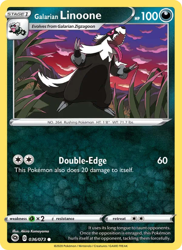 Galarian Linoone #36 – Champion's Path card