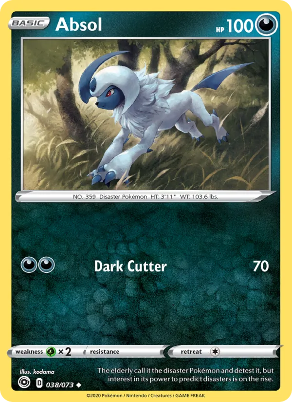 Absol #38 – Champion's Path card