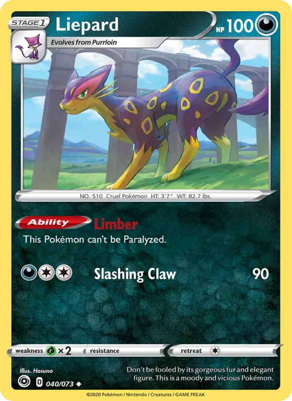 Liepard #40 – Champion's Path card