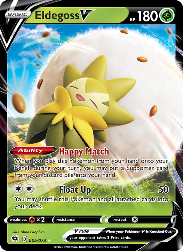 Eldegoss V #5 – Champion's Path card