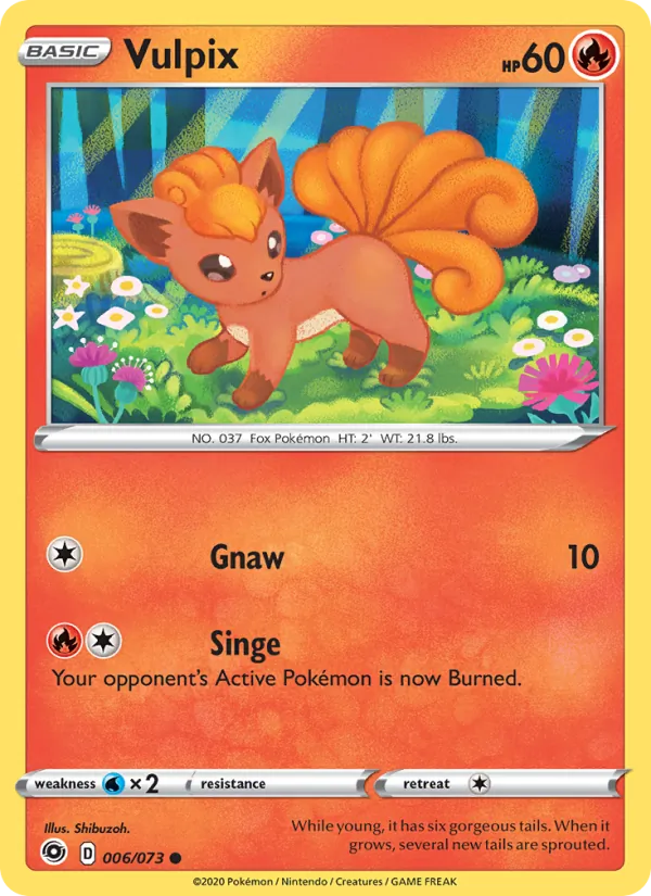 Vulpix #6 – Champion's Path card