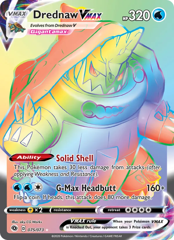 Drednaw VMAX #75 – Champion's Path card
