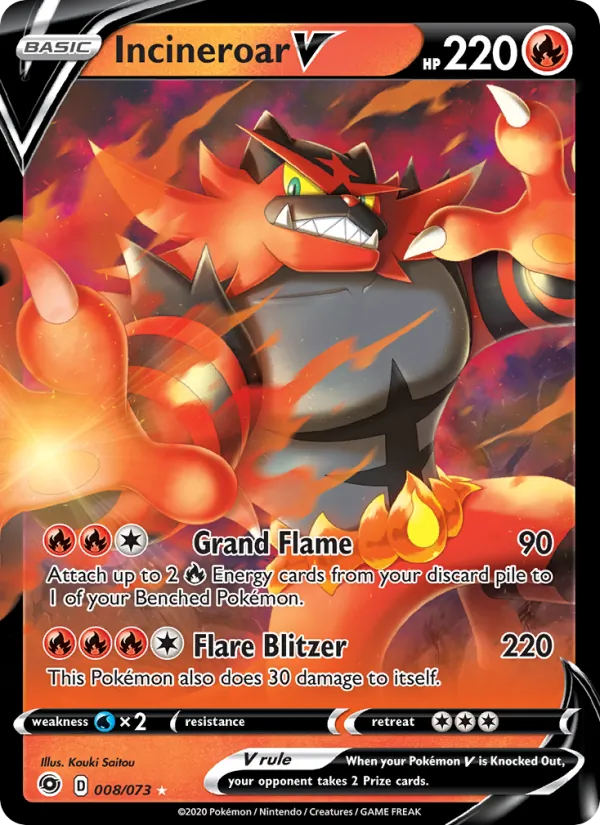 Incineroar V #8 – Champion's Path card