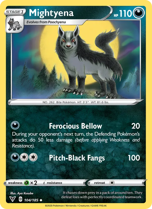 Mightyena #104 – Vivid Voltage card