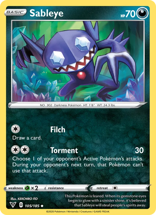 Sableye #105 – Vivid Voltage card
