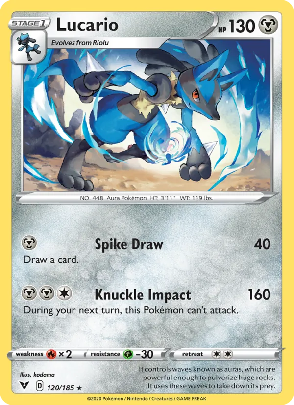 Lucario #120 – Vivid Voltage card
