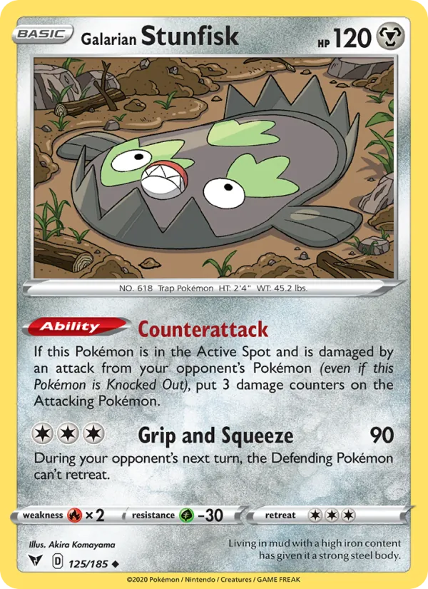 Galarian Stunfisk #125 – Vivid Voltage card