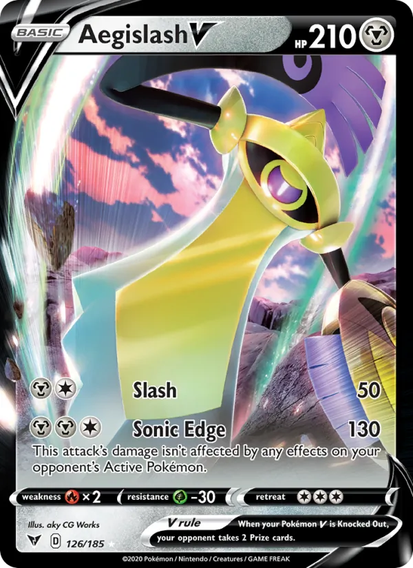 Aegislash V #126 – Vivid Voltage card