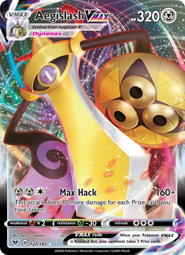 Aegislash VMAX #127 – Vivid Voltage card