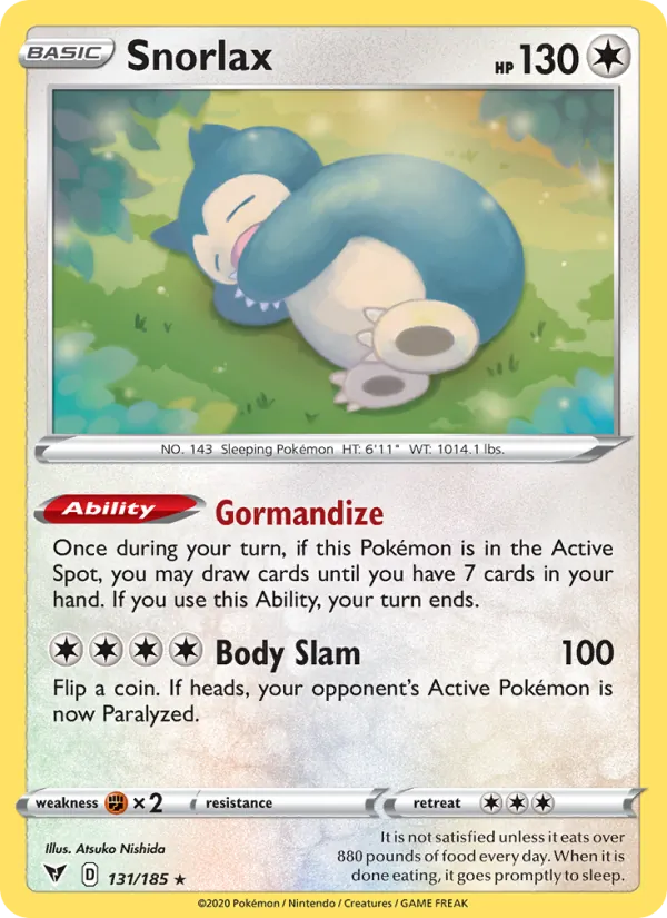 Snorlax #131 – Vivid Voltage card