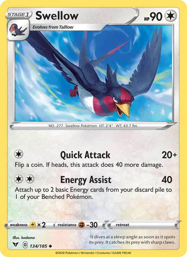 Swellow #134 – Vivid Voltage card