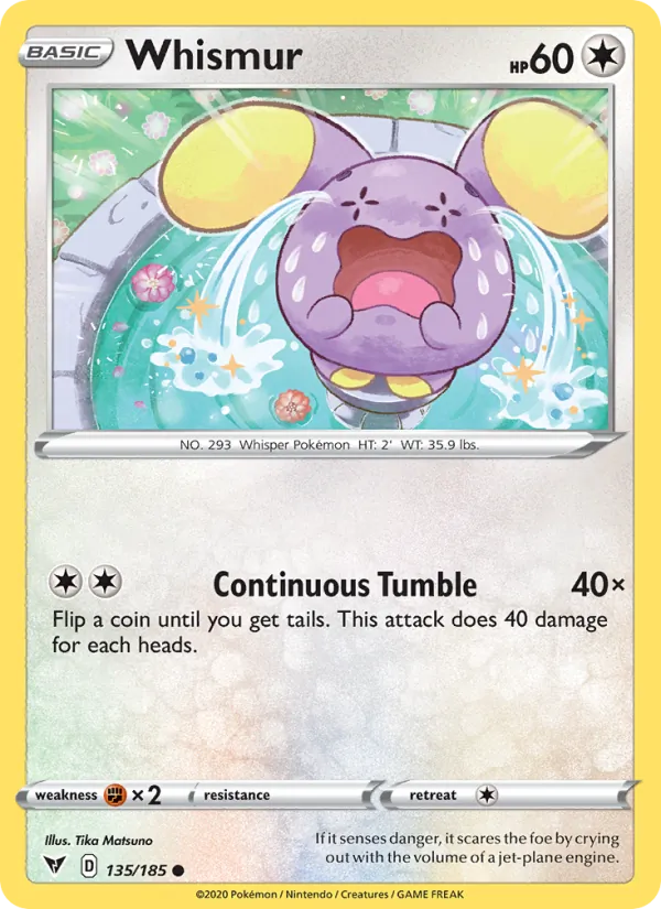 Whismur #135 – Vivid Voltage card