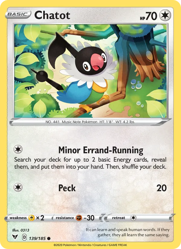 Chatot #139 – Vivid Voltage card