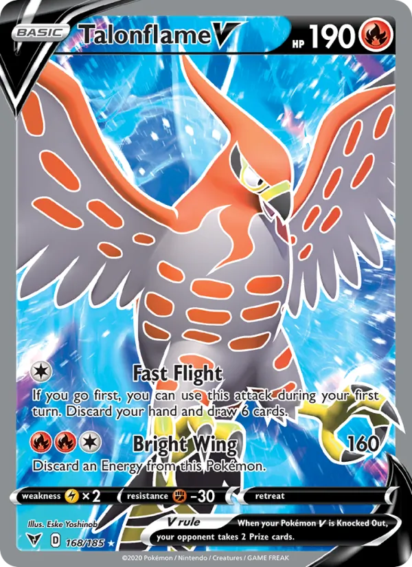 Talonflame V #168 – Vivid Voltage card