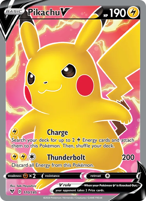 Pikachu V #170 – Vivid Voltage card