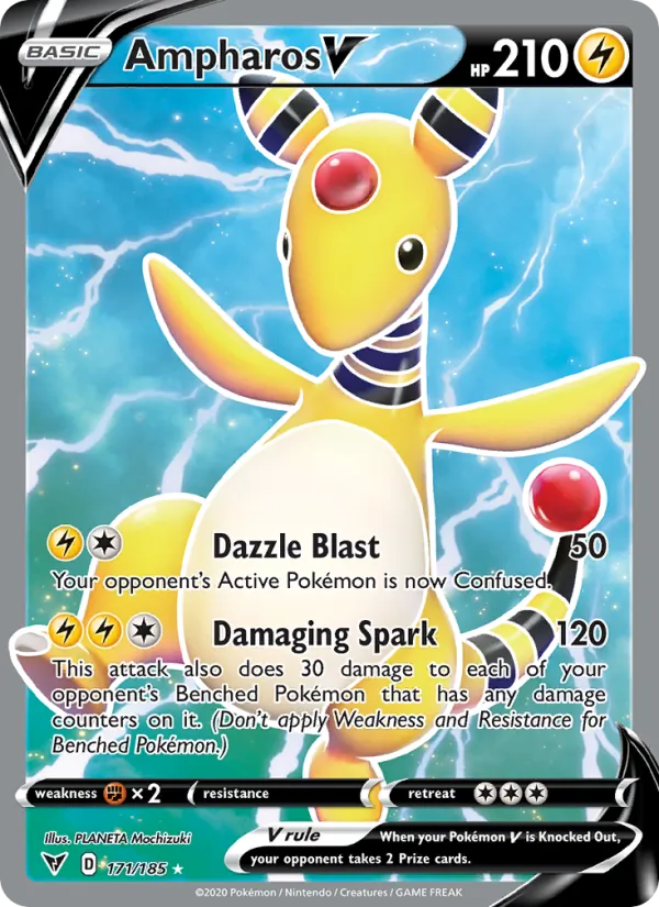 Ampharos V #171 – Vivid Voltage card