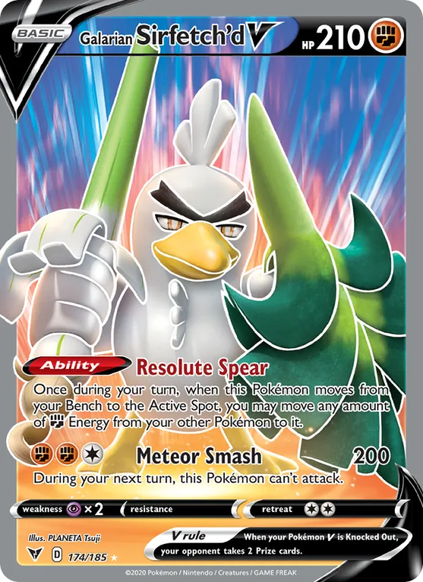 Galarian Sirfetch'd V #174 – Vivid Voltage card