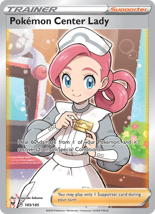 Pokémon Center Lady #185 – Vivid Voltage card