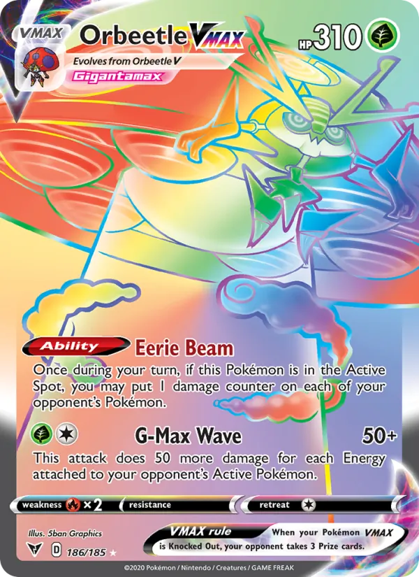 Orbeetle VMAX #186 – Vivid Voltage card