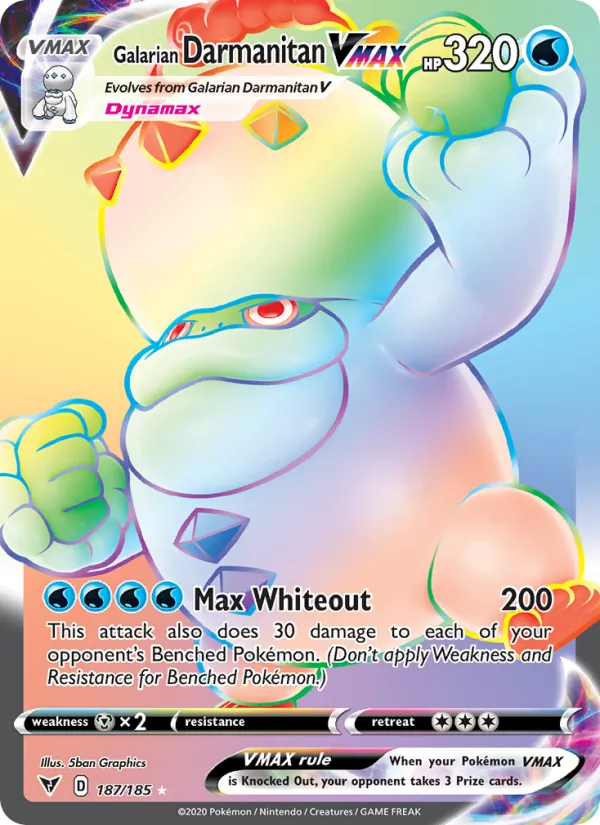 Galarian Darmanitan VMAX #187 – Vivid Voltage card