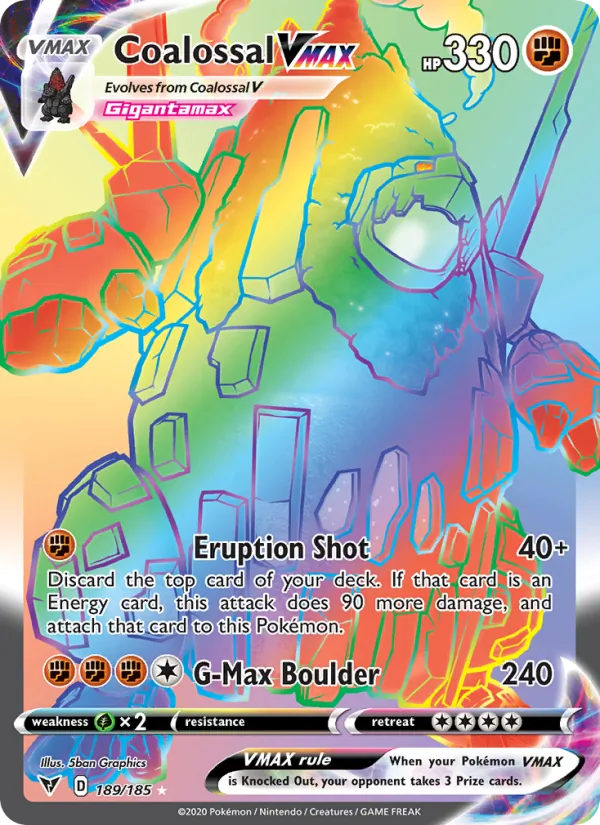Coalossal VMAX #189 – Vivid Voltage card