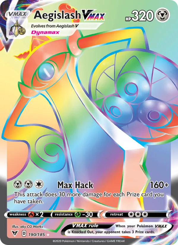 Aegislash VMAX #190 – Vivid Voltage card