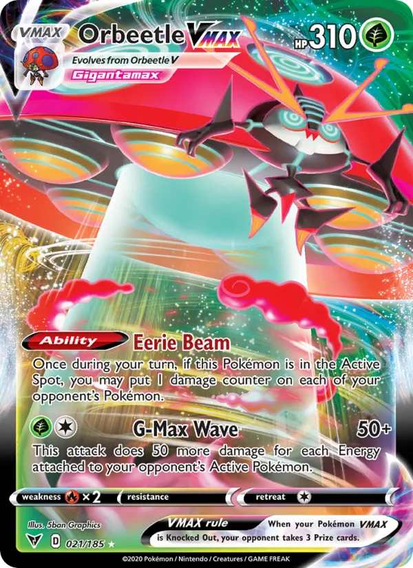 Orbeetle VMAX #21 – Vivid Voltage card