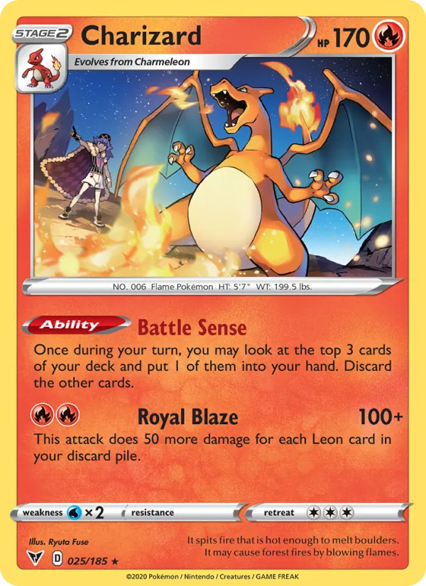 Charizard #25 – Vivid Voltage card