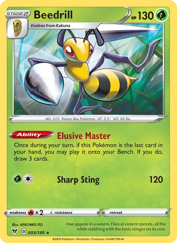 Beedrill #3 – Vivid Voltage card