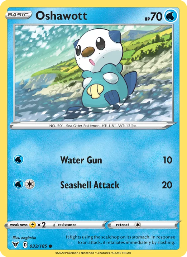 Oshawott #33 – Vivid Voltage card