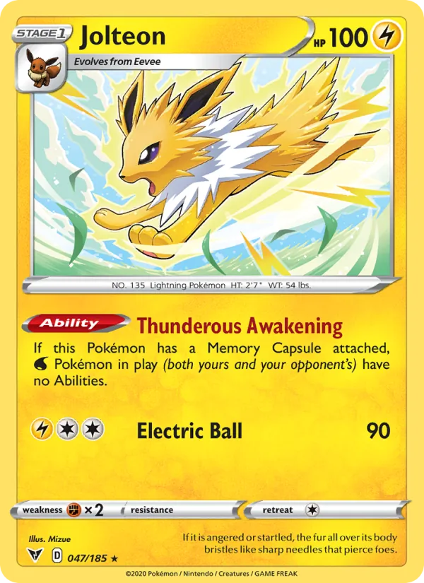 Jolteon #47 – Vivid Voltage card