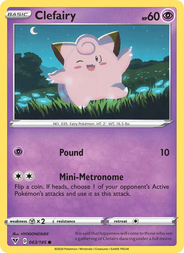 Clefairy #63 – Vivid Voltage card