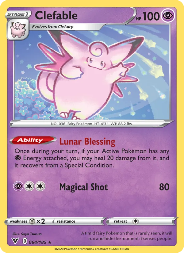 Clefable #64 – Vivid Voltage card