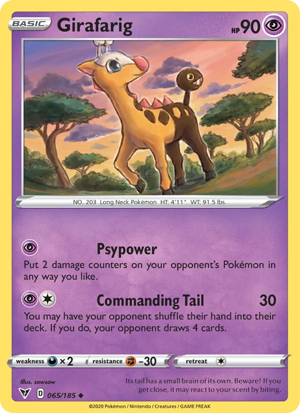Girafarig #65 – Vivid Voltage card