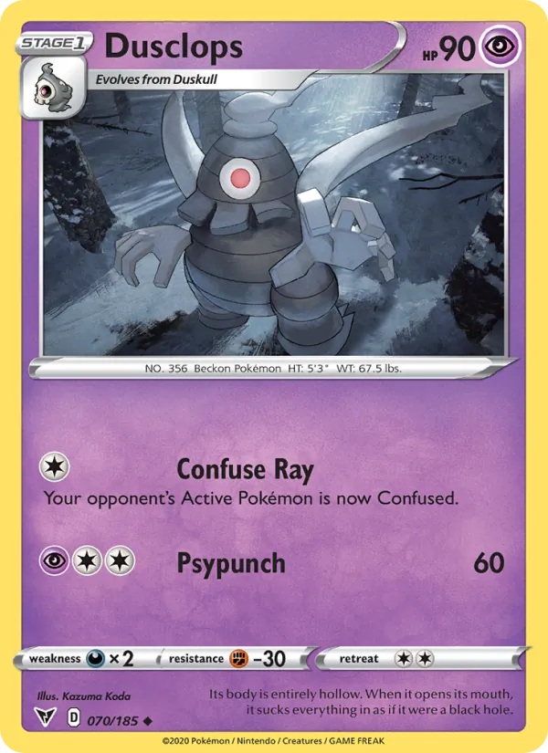 Dusclops #70 – Vivid Voltage card