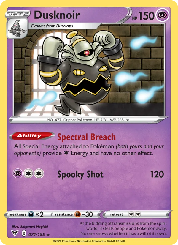 Dusknoir #71 – Vivid Voltage card