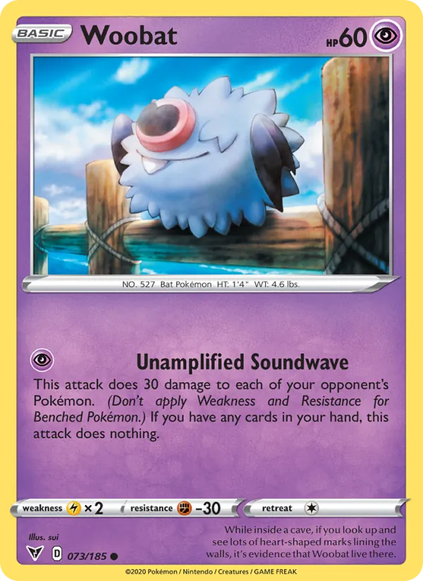 Woobat #73 – Vivid Voltage card