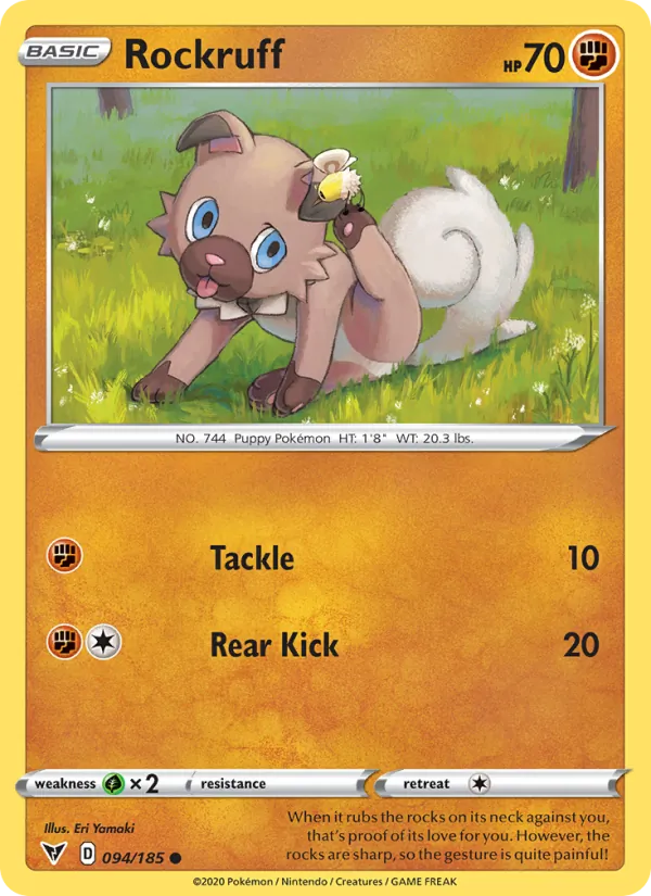 Rockruff #94 – Vivid Voltage card