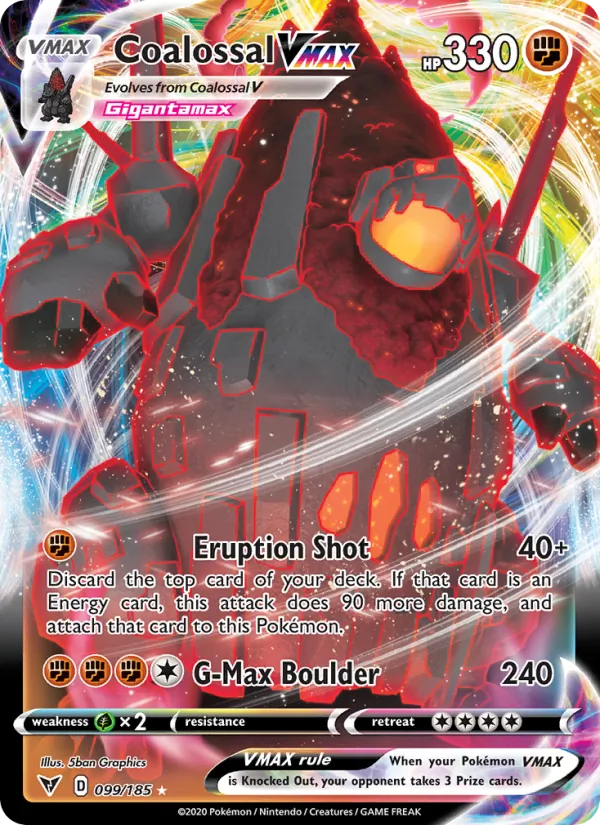 Coalossal VMAX #99 – Vivid Voltage card