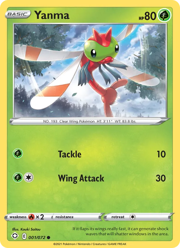 Yanma #1 – Shining Fates card