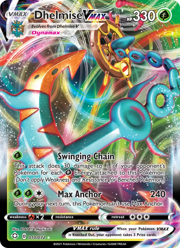 Dhelmise VMAX #10 – Shining Fates card