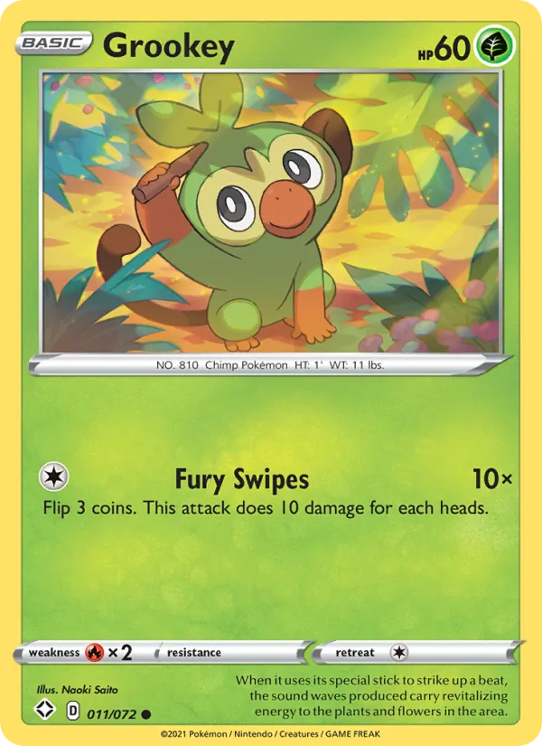 Grookey #11 – Shining Fates card