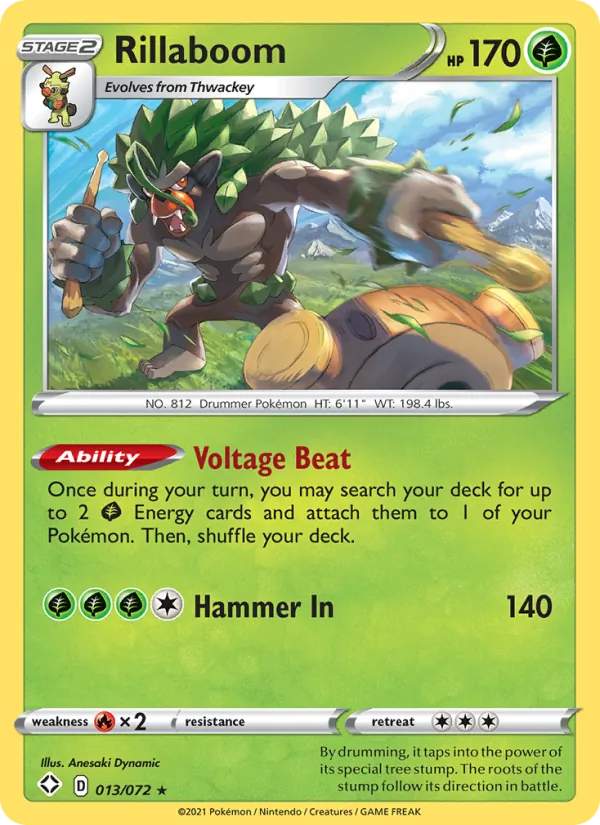 Rillaboom #13 – Shining Fates card