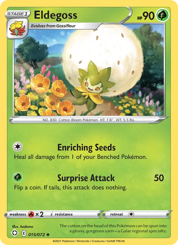 Eldegoss #15 – Shining Fates card