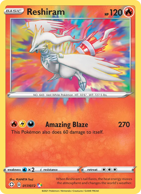Reshiram #17 – Shining Fates card