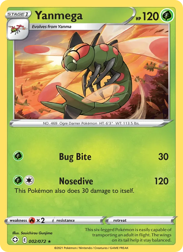Yanmega #2 – Shining Fates card