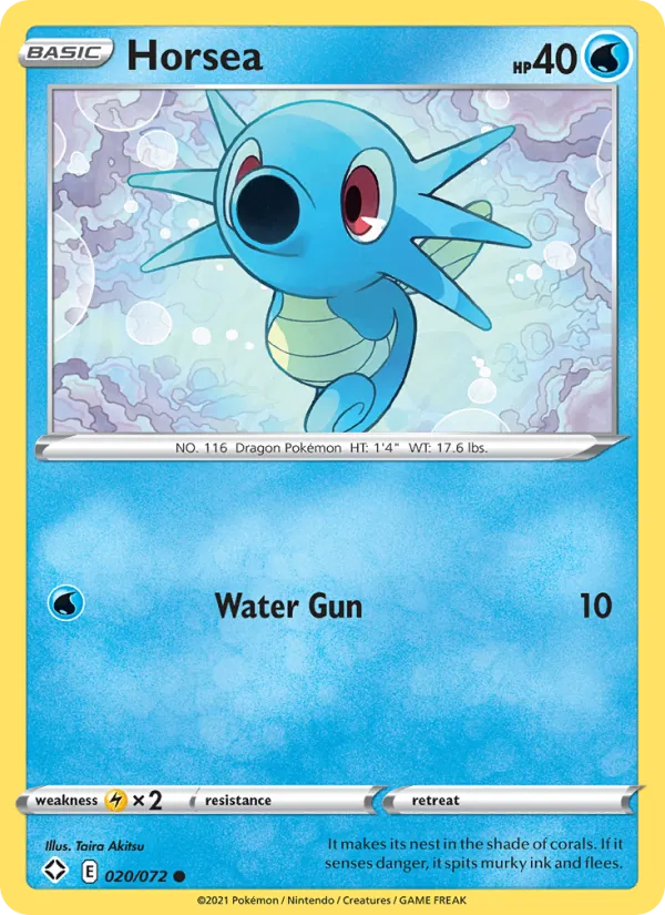 Horsea #20 – Shining Fates card