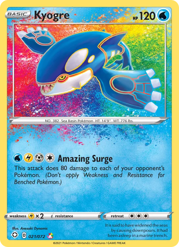 Kyogre #21 – Shining Fates card