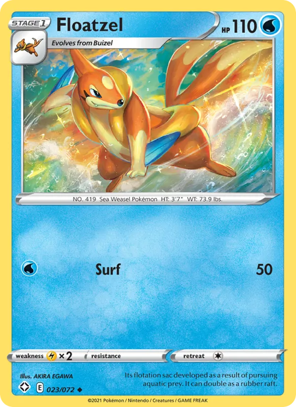 Floatzel #23 – Shining Fates card