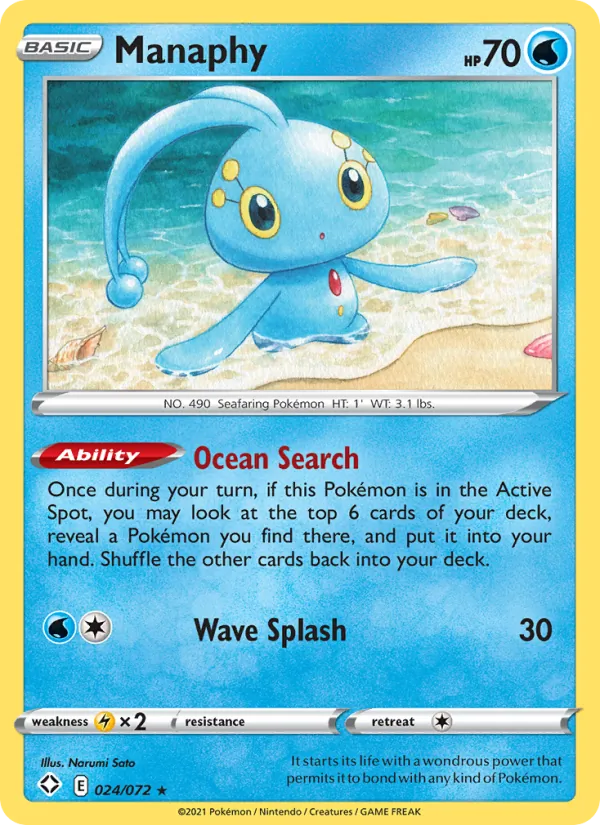Manaphy #24 – Shining Fates card